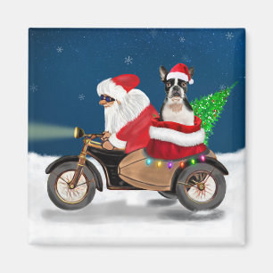 Boston Terrier Dog kerstkerstkerstkerstbedekking Magneet
