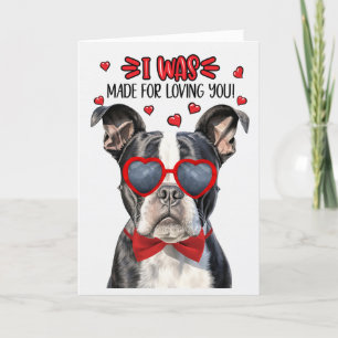 Boston Terrier Dog maakte de liefde voor je Valent Feestdagen Kaart