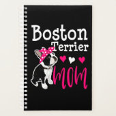 Boston Terrier Dog mam Cute Funny Kerstcadeau Planner (Voorkant)