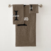 Boston Terrier Dog Monogram Nom (En situation)