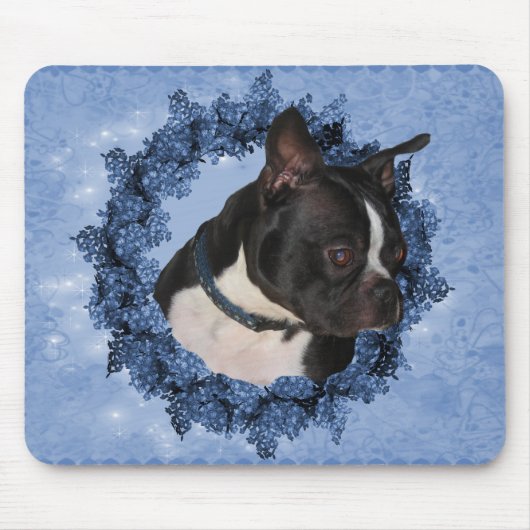Boston Terrier Dog Mousepad Muismat (Voorkant)