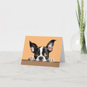 Boston Terrier Dog Pet Notecard of bedankpas Notitiekaartje