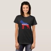 Boston Terrier Dog Political Symbol Election Masc T-shirt (Voorkant volledig)