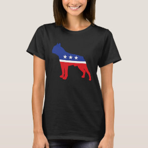 Boston Terrier Dog Politiek Symbool VerkiezingsMas T-shirt