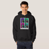 Boston Terrier Dog Pop Art Hoodie (Voorkant volledig)
