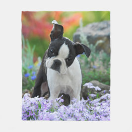 Boston Terrier Dog Puppy cozy Fleece Deken