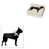 Boston Terrier Dog Puppy Rubberstempel (Gestempeld)