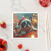 Boston Terrier Dog Roller Onderzetter Kerst Servet (Insitu)