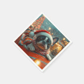 Boston Terrier Dog Roller Onderzetter Kerst Servet (Hoek)