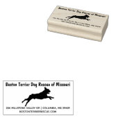 Boston Terrier Dog Rubberstempel (Gestempeld)