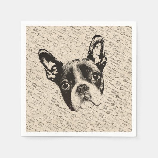Boston Terrier dog Servet (Voorkant)