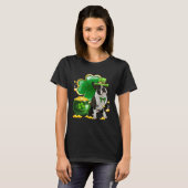 Boston Terrier Dog Shamrock Irish Saint St Patrick T-shirt (Voorkant volledig)