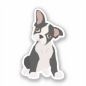Boston Terrier Dog Sticker (Voorkant)