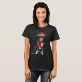 Boston Terrier Dog Tree kerstlights 1 T-shirt (Voorkant volledig)