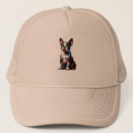 Boston Terrier Dog Trucker Pet