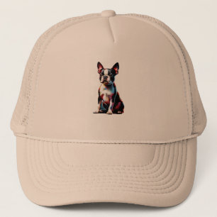 Boston Terrier Dog Trucker Pet