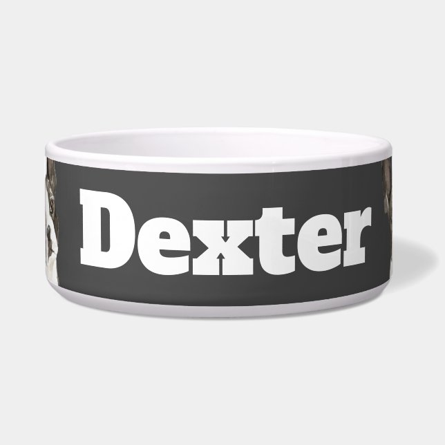 Boston Terrier driehoek Voerbakje (Voorkant)