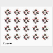 Boston Terrier: een tijd Ronde Sticker (Vel)