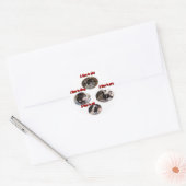 Boston Terrier: een tijd Ronde Sticker (Envelop)