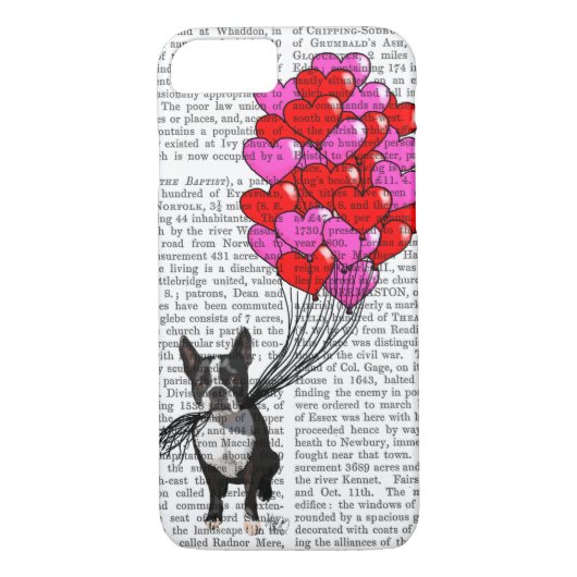 Boston Terrier en ballonnen Case-Mate iPhone Case (Achterkant)