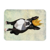 Boston Terrier en Crown Magneet (Horizontaal)