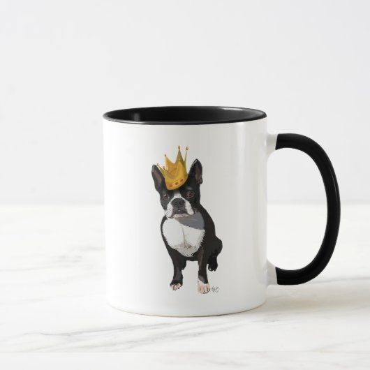Boston Terrier en Crown Mok (Rechts)