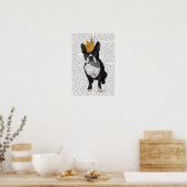 Boston Terrier en Crown Poster (Keuken)