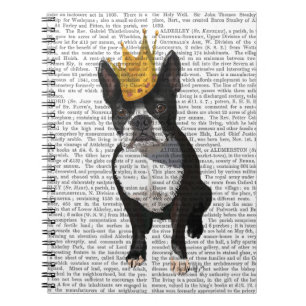 Boston Terrier En Kroon Notitieboek