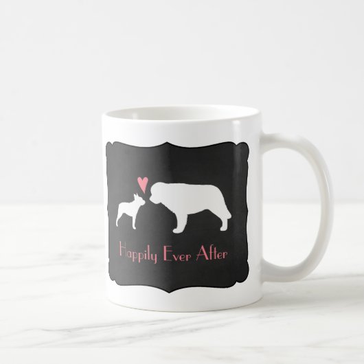 Boston Terrier en Saint Bernard Love Koffiemok (Rechts)