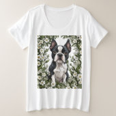 Boston Terrier Et Massachusetts Mayflowers 2 (Design devant)
