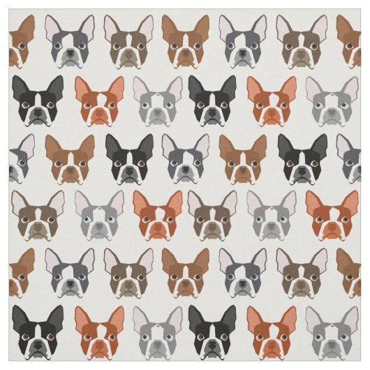 Boston Terrier Fabric Stof (Swatch)