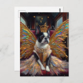 Boston Terrier Fairy Briefkaart (Voorkant / Achterkant)