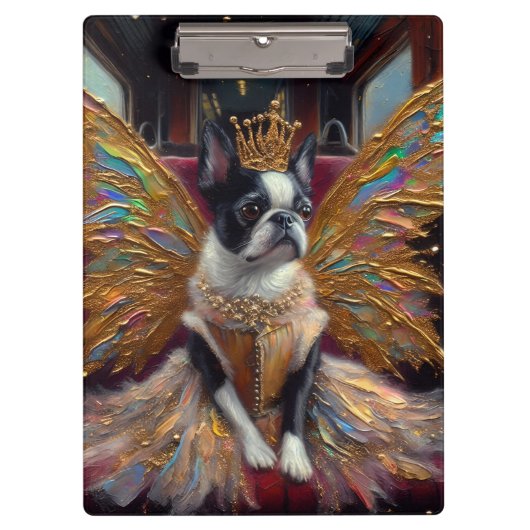 Boston Terrier Fairy Klembord (Voorkant)