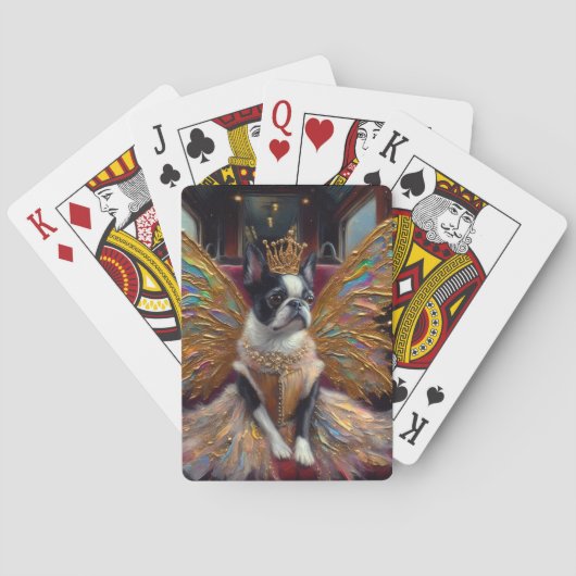 Boston Terrier Fairy Pokerkaarten (Achterkant)