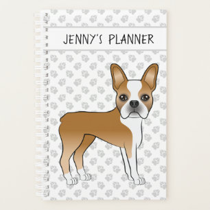 Boston Terrier Fauve Mignon Chien de Dessin Animé