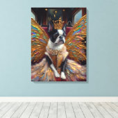 Boston Terrier Fee Canvas Afdruk (Insitu (Houten vloer))