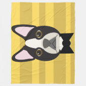 Boston Terrier Fleece Deken (Voorkant)