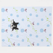 Boston Terrier Fleece Deken (Voorkant (Horizontaal))