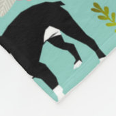 Boston Terrier Floral Blanket - schattige  flora Fleece Deken (Hoek)