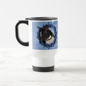 Boston Terrier Floral Wreath gepersonaliseerd Reisbeker (Links)