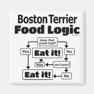 Boston Terrier Food Logic Magneet