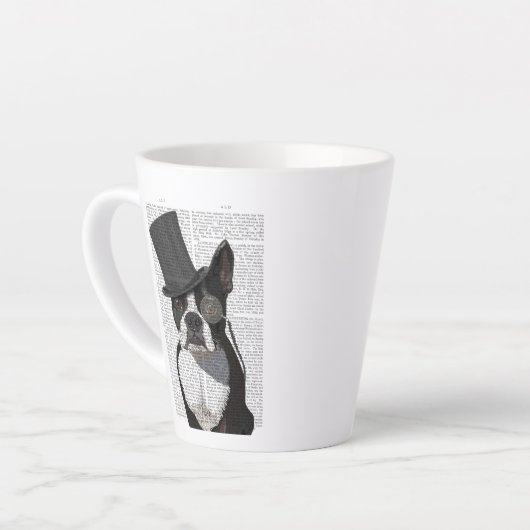 Boston Terrier, Formal Hound en Pet Latte Mok (Linkerhoek)