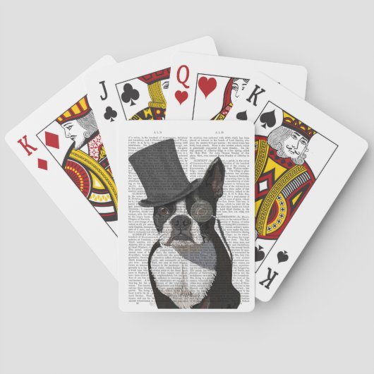 Boston Terrier, Formal Hound en Pet Pokerkaarten (Achterkant)