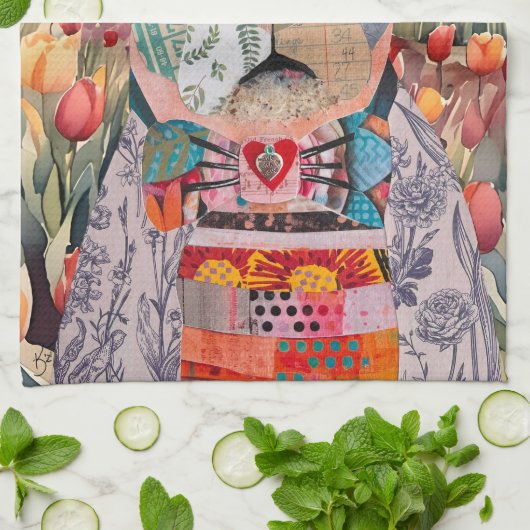 Boston Terrier Gemengde Media Hond Keuken Handdoek (Gevouwen)