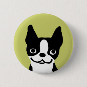 Boston Terrier Glimlach Ronde Button 5,7 Cm