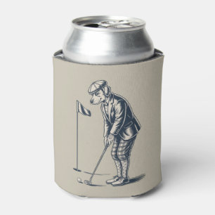 Boston Terrier Golf Vintage Hond Golfen Boston Moe Blikjeskoeler