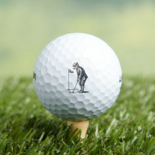 Boston Terrier Golf Vintage Hond Golfen Boston Moe Golfballen