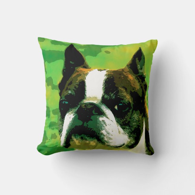 Boston Terrier goot kussen (Voorkant)