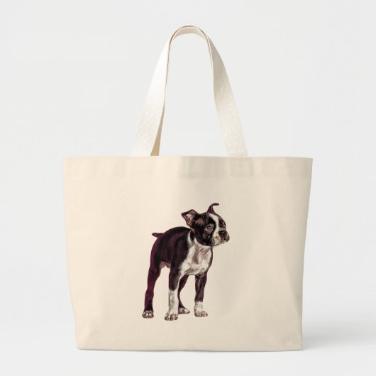 Boston Terrier Grote Tote Bag (Voorkant)