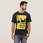 Boston Terrier Guard Dog on Duty T-shirt (Voorkant volledig)